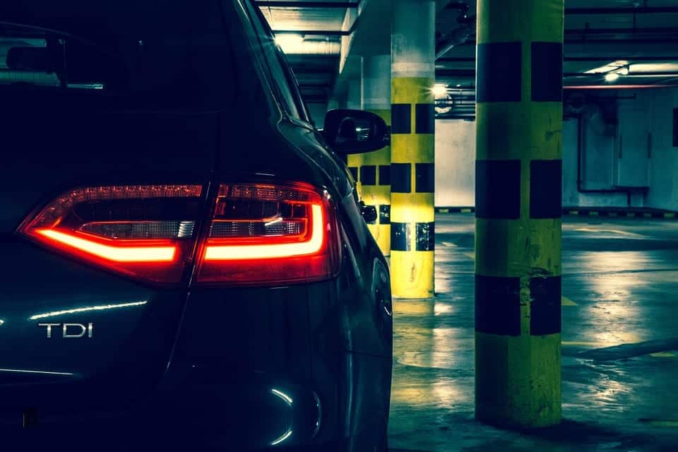 Car in parking deck