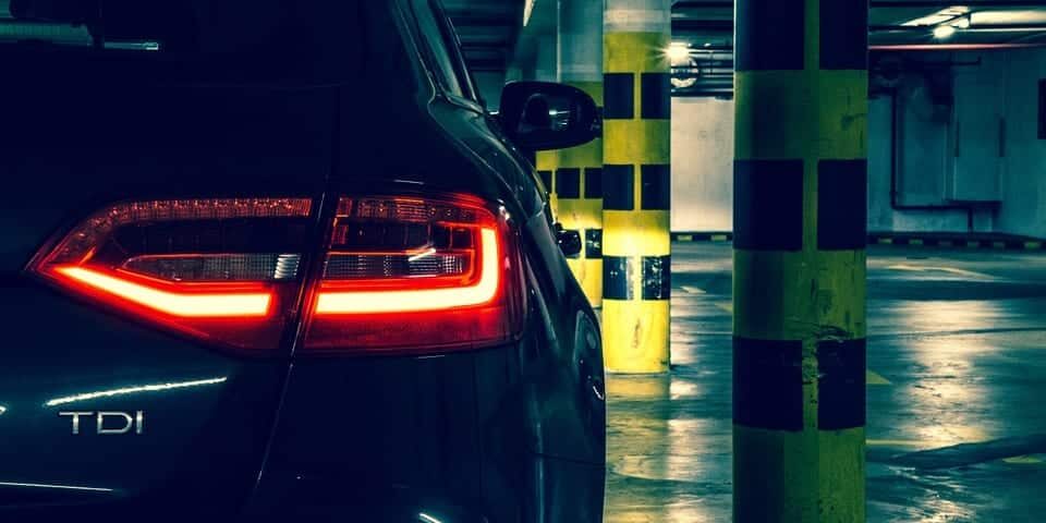 Car in parking deck