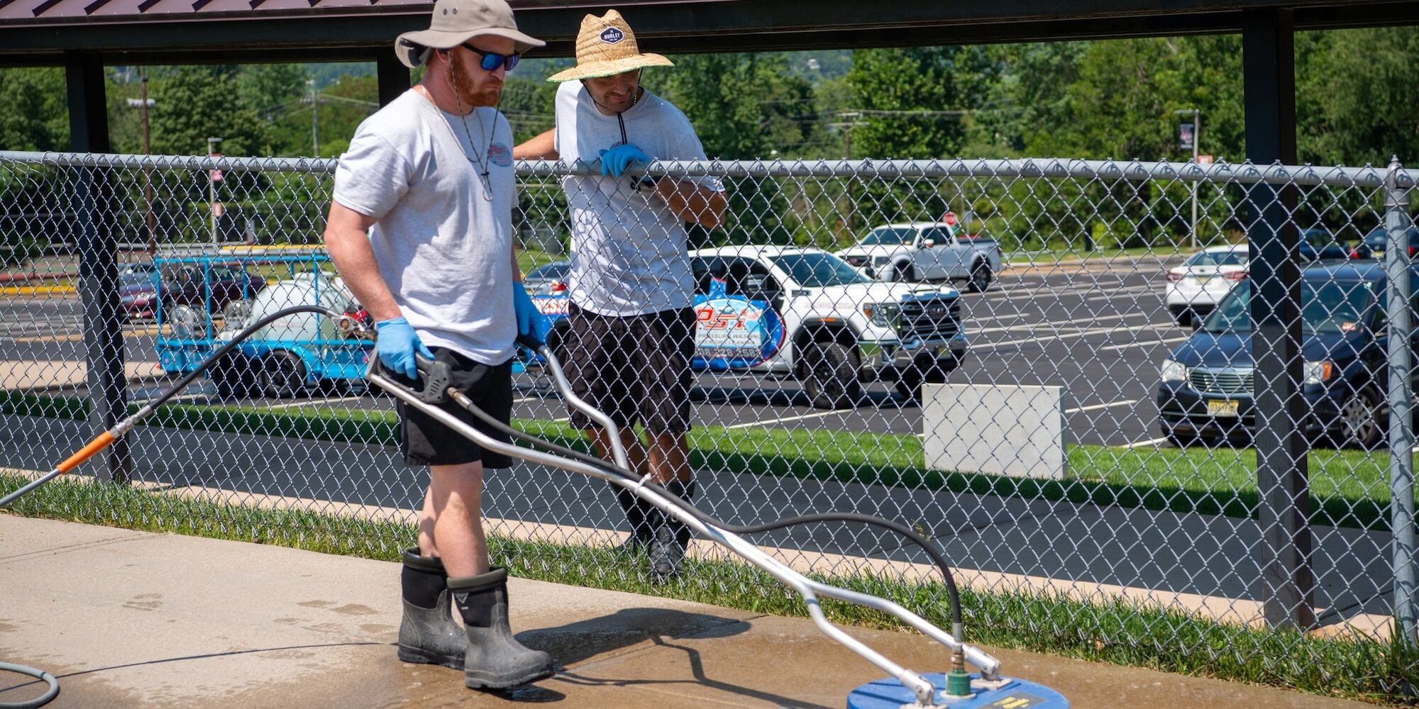 Commercial concrete cleaning